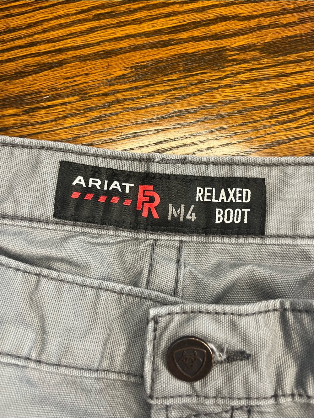 Ariat Pants Mens 36x32 Gray FR M4 Relaxed Boot Cut Flame Resistant Workwear - Picture 7 of 9